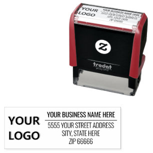 Custom Business Logo Address Personalized Stamp