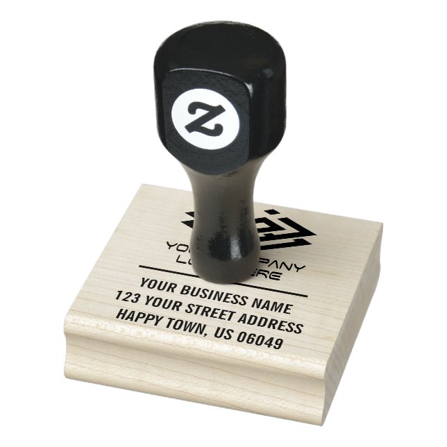 Custom Business Logo Address Rubber Stamp (Stamp)