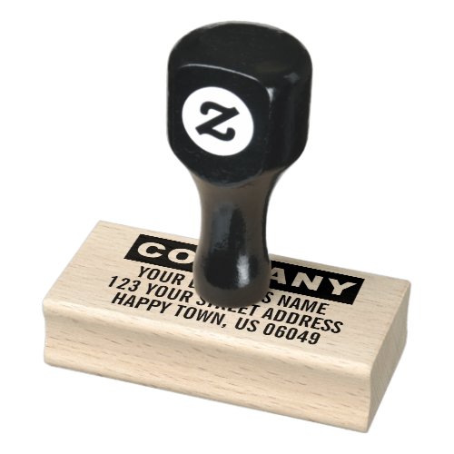 Custom Business Logo Address Rubber Stamp