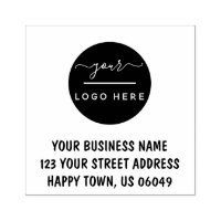 Custom Circle Rubber Stamp Business Company Logo