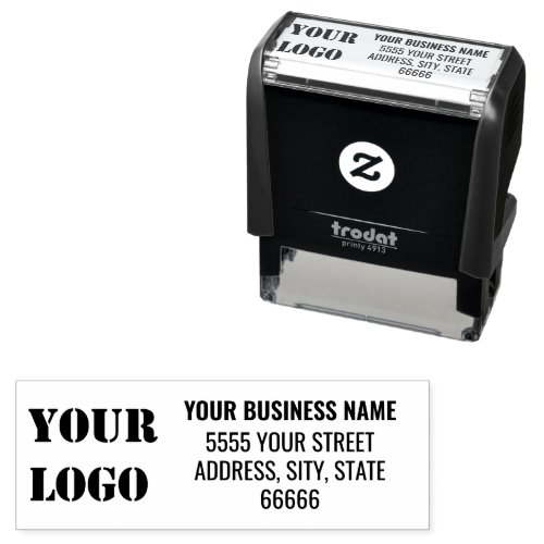 Custom Business Logo Address Self_inking Stamp