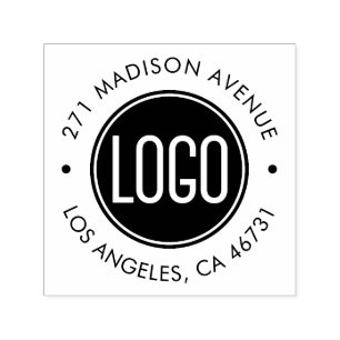 Custom Business Logo Address Self-Inking Stamp