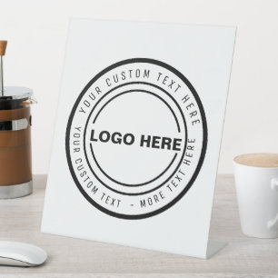 custom business logo advertising pedestal sign