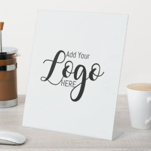 custom business logo advertising pedestal sign