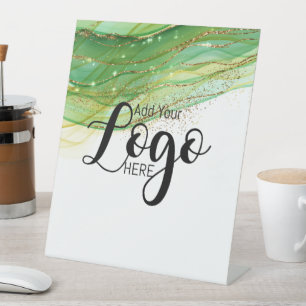 custom business logo advertising pedestal sign