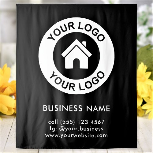 Custom Business Logo And Color Backdrop Tapestry