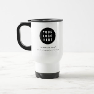 Custom Business Logo and Company Website Custom Travel Mug