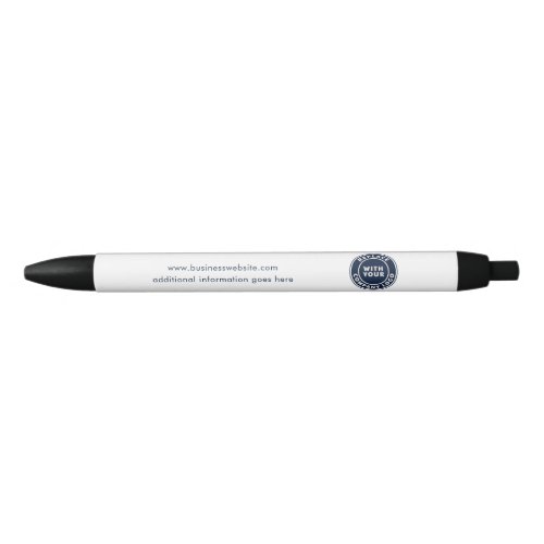 Custom Business Logo and Corporate Website Black Ink Pen