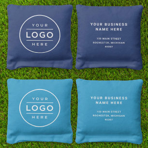 Custom Business Logo and Info Two Sided Cornhole Bags