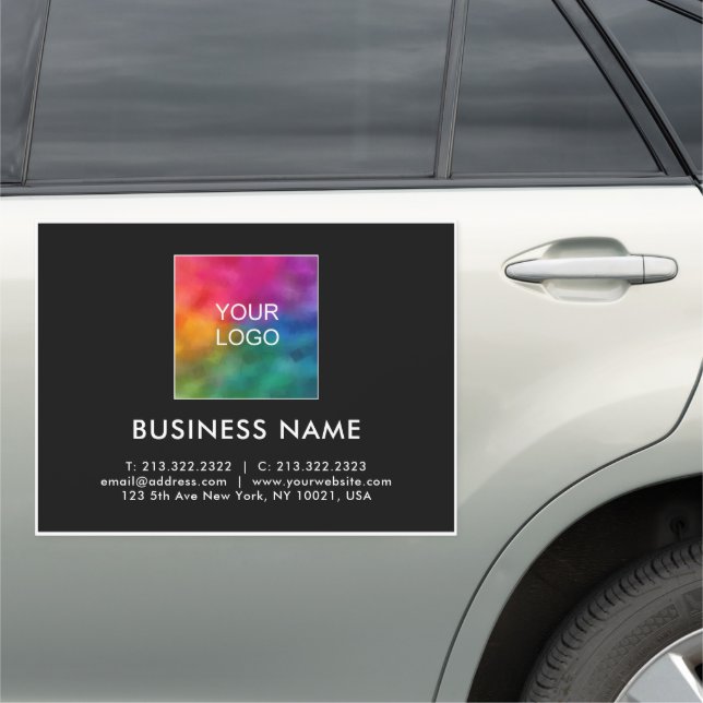 Custom Business Logo And Information Template Car Magnet (In Situ)