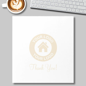 Custom Business Logo And Message Notepad by Standard_Studio at Zazzle