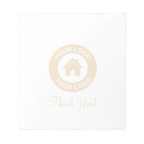 Custom Business Logo And Message Notepad