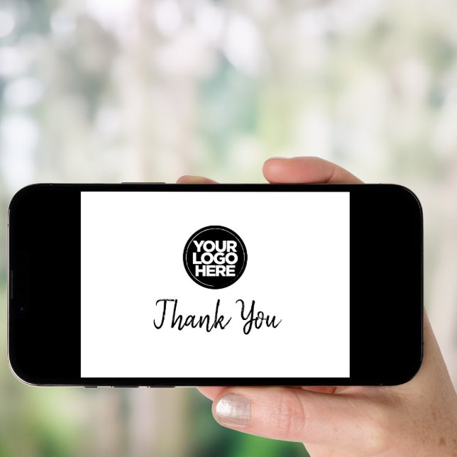 Custom Business Logo And Message Thank You Card (Front Digital)