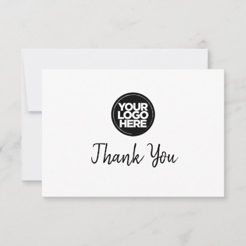 Custom Business Logo And Message Thank You Card
