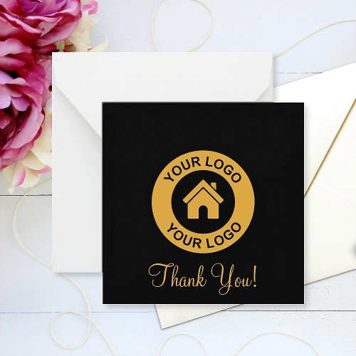 Custom Business Logo And Message Thank You Card