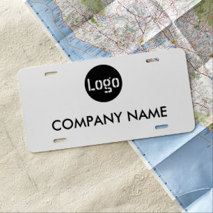 Custom Business Logo And Name License Plate