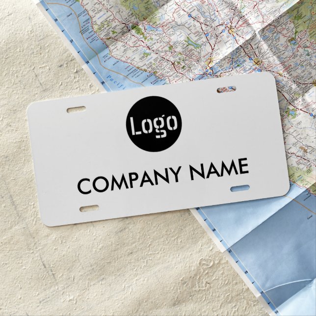 Custom Business Logo And Name License Plate (In Situ)