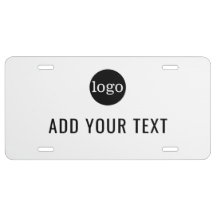 Custom Business Logo And Name License Plate