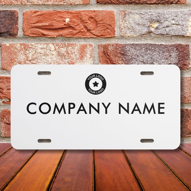 Custom Business Logo And Name License Plate (Creator Uploaded)