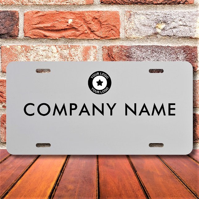 Custom Business Logo And Name License Plate (Creator Uploaded)