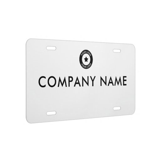 Custom Business Logo And Name License Plate | Zazzle