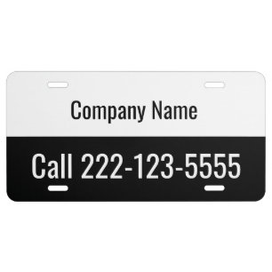 Custom Business Logo And Name License Plate