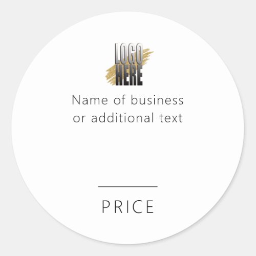 Custom Business Logo and Price  Classic Round Sticker