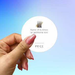Custom Business Logo and Price  Classic Round Sticker
