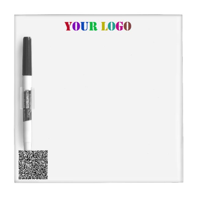 Custom Business Logo and QR Code Dry Erase Board (Front)