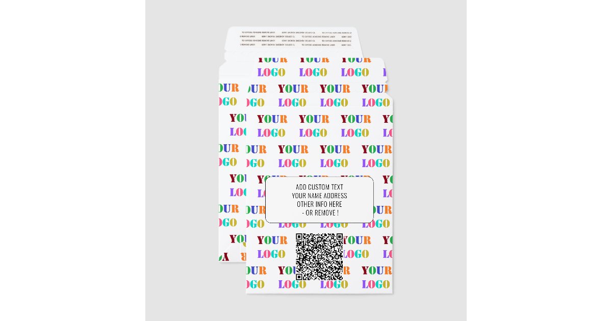 Custom Business Logo and QR Code Envelope Mailers | Zazzle