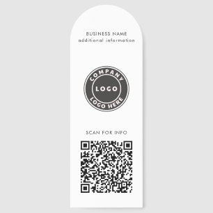 Custom Business Logo and QR Code Modern Bookmarks