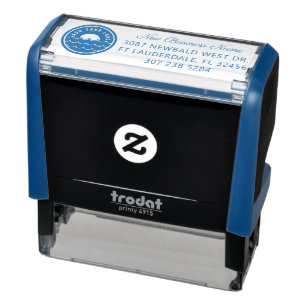 Custom Business Logo and Return Address Self-inking Stamp