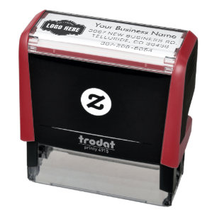 Custom Business Logo and Return Address Self-inking Stamp