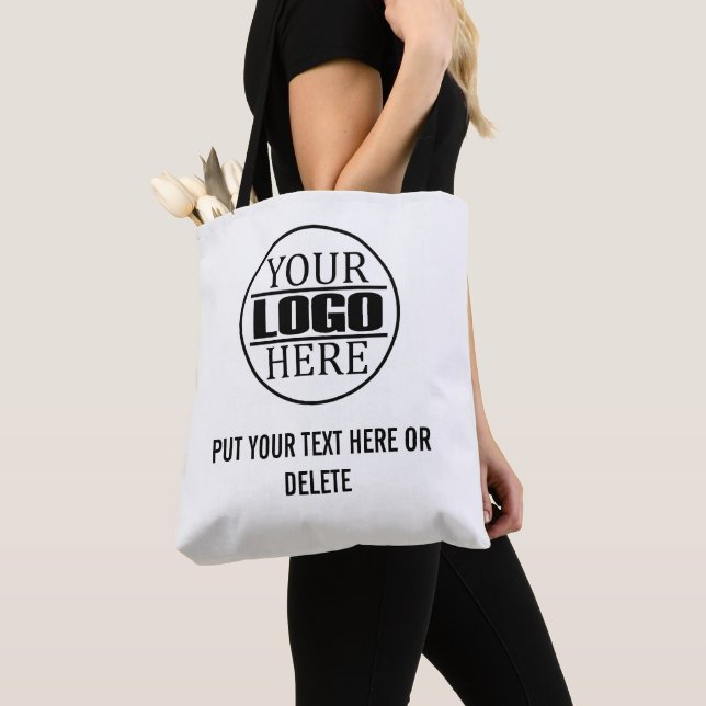 Custom Business Logo and slogan Tote Bag (Close Up)