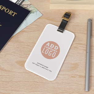 Custom Business Logo and Social Media Minimum Luggage Tag