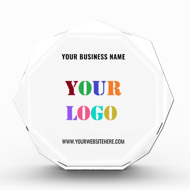 Custom Business Logo and Text Acrylic Award Gift (Front)