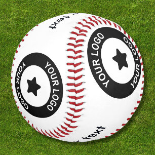 Custom Business Logo and Text Baseball