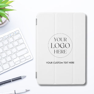 Custom Business Logo and Text Black White Modern iPad Mini Cover
