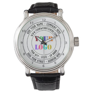 Custom Business Logo and Text Branded Watch Gift
