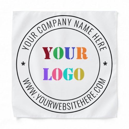Custom Business Logo and Text Company Bandana