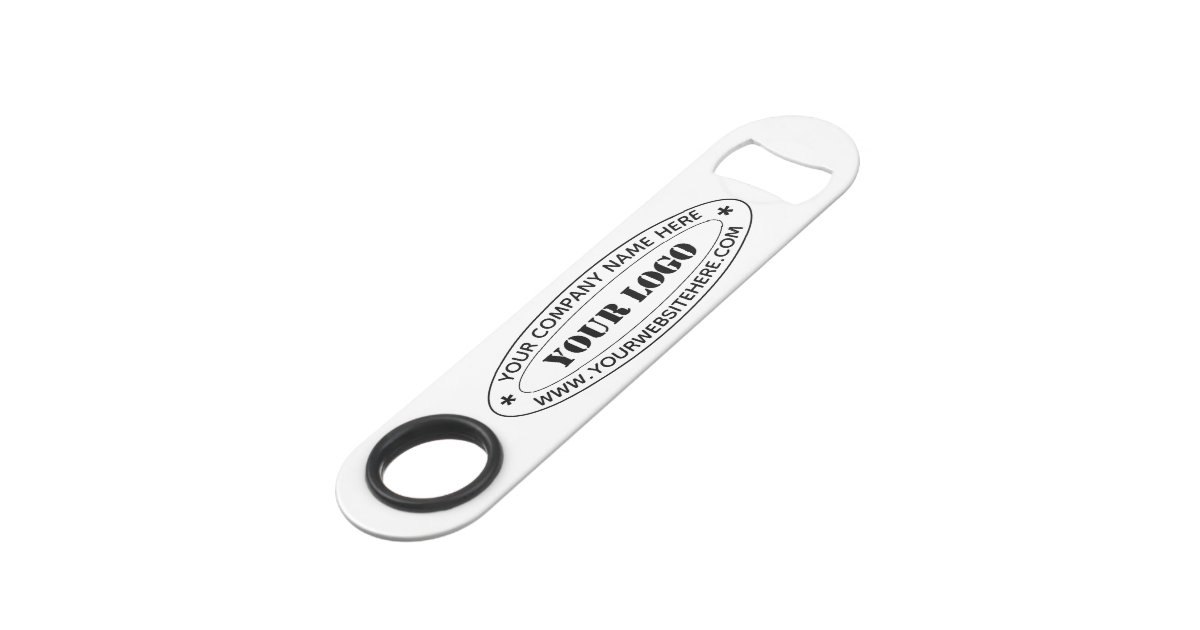 Custom Business Logo and Text Company Bar Key Zazzle