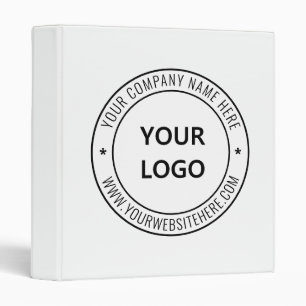 Custom Business Logo and Text Company Binder