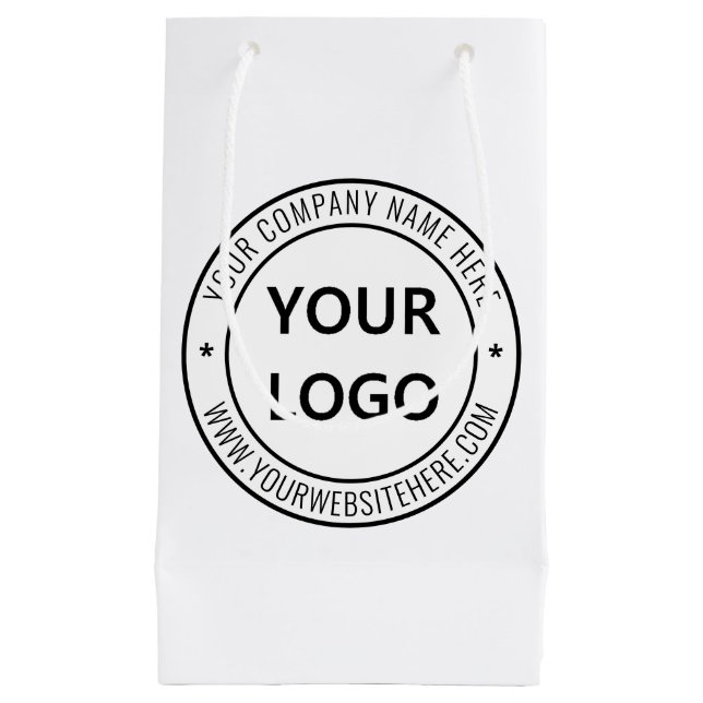 Custom Business Logo and Text Company Gift Bag (Front)