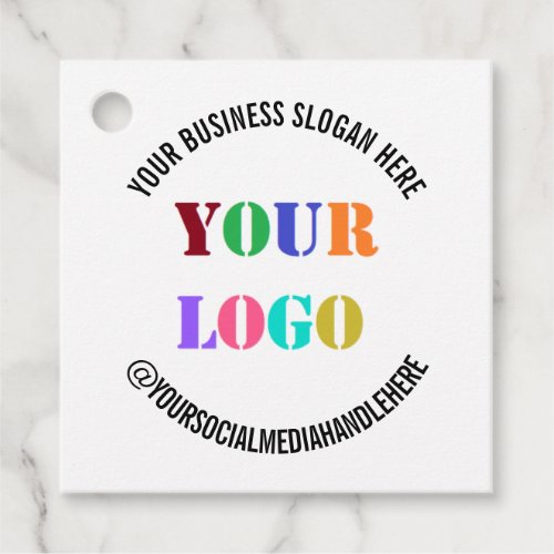 Custom Business Logo and Text Company Gift Tags