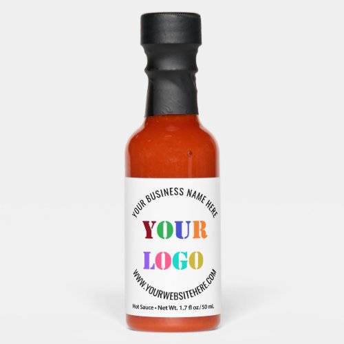 Custom Business Logo and Text Company Hot Sauces