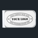 Custom Business Logo and Text Company Money Clip<br><div class="desc">Custom Colors and Fonts - Personalized Money Clips with Your Company Logo Name Website or Custom Text Professional Design Promotional Business or Personal Modern Money Clip Gift - Add Your Logo - Image or QR Code - Photo / Name - Company / Website or E-mail or Phone - Contact Information...</div>