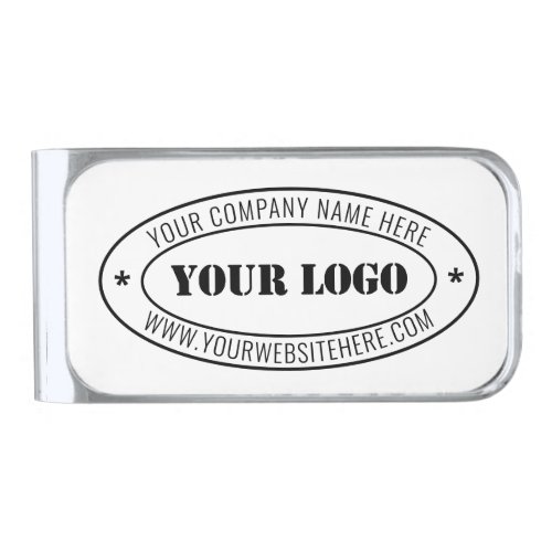 Custom Business Logo and Text Company Money Clip