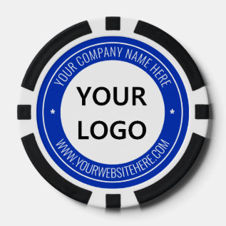 Custom Business Logo And Text Company Poker Chips at Zazzle