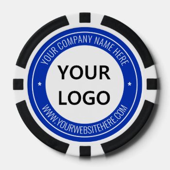 Custom Business Logo And Text Company Poker Chips by Migned at Zazzle