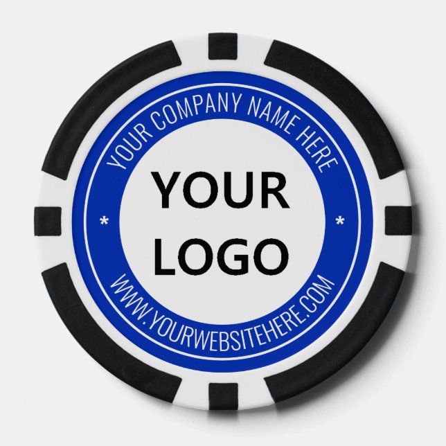 Custom Business Logo and Text Company Poker Chips (Front)